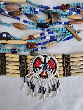 1970s Handmade Beaded Native Jewelry